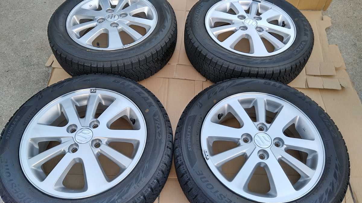 美品 エブリィワゴン スタッドレス 165/60R14 ブリヂストン ブリザック 