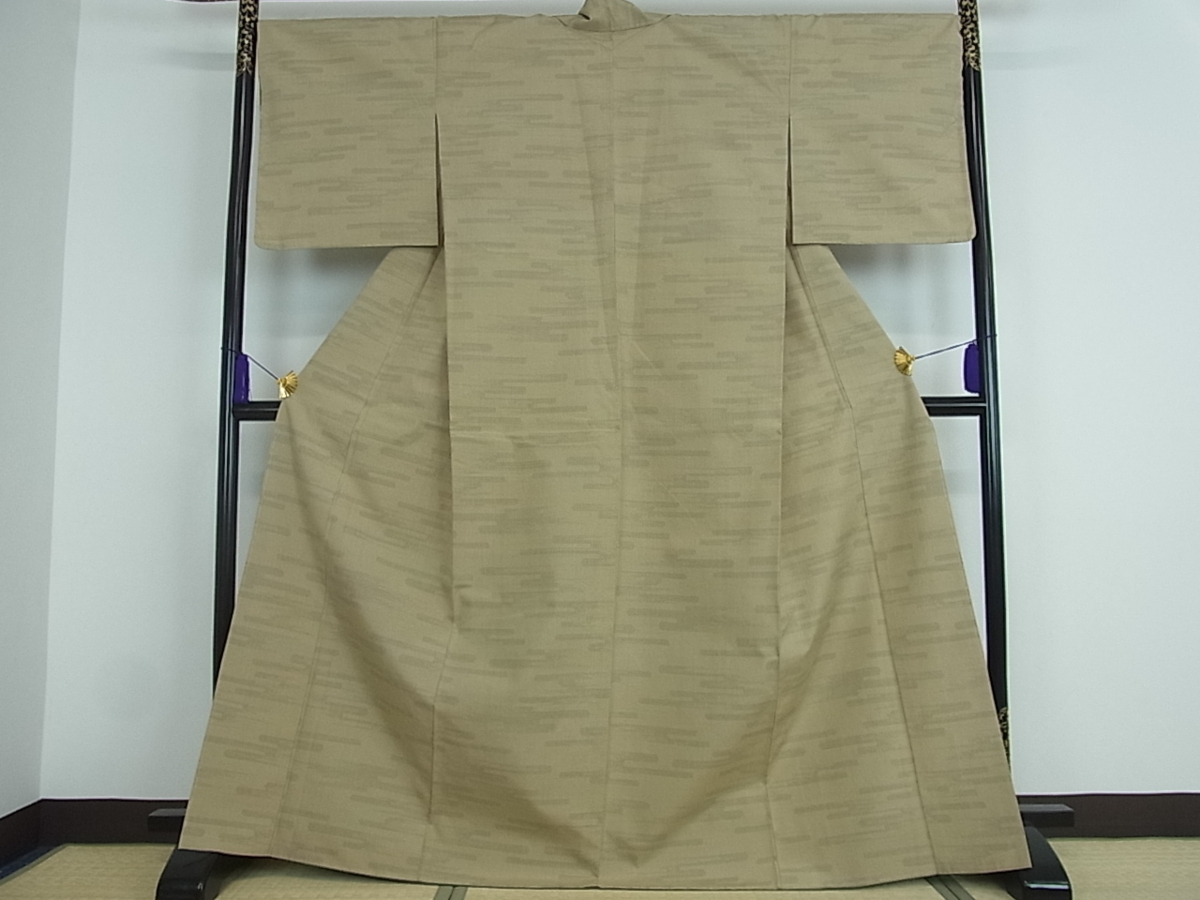 平和屋着物□結城紬 80亀甲 飛び亀甲柄 エ霞文 逸品 未使用 f1337