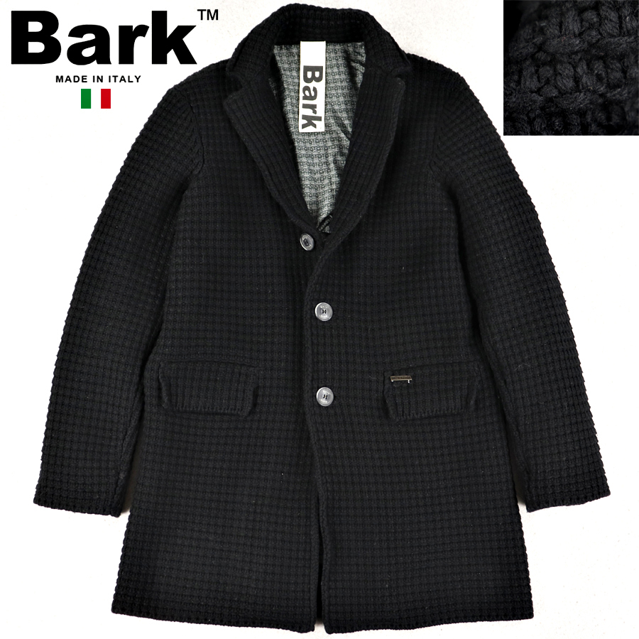 『美品』Bark バーク　ワッフルニット　チェスターコート 相場価格￥95，040- 美品 イタリア製 Bark バーク 秋冬 圧縮ニット