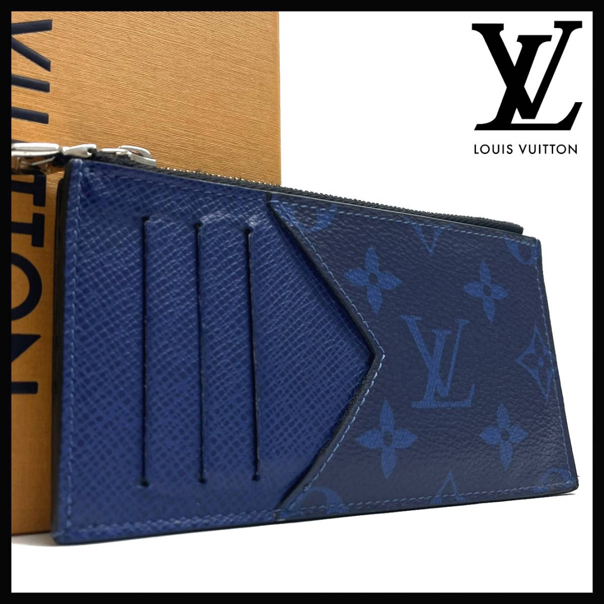 驚きの破格値，人気 極 ルイヴィトン Louis Vuitton タイガラマ モノグラム ブルーコインカードホルダー カードケース 小銭入れ メンズ M30270(タイガライン)｜売買されたオークション情報、yahooの商品情報をアーカ 服飾小物