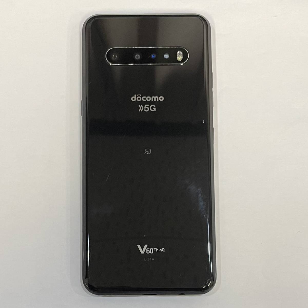 中古】SIMフリー LG V60 ThinQ 5G L-51A ザ ブラック 利用制限〇 2画面 
