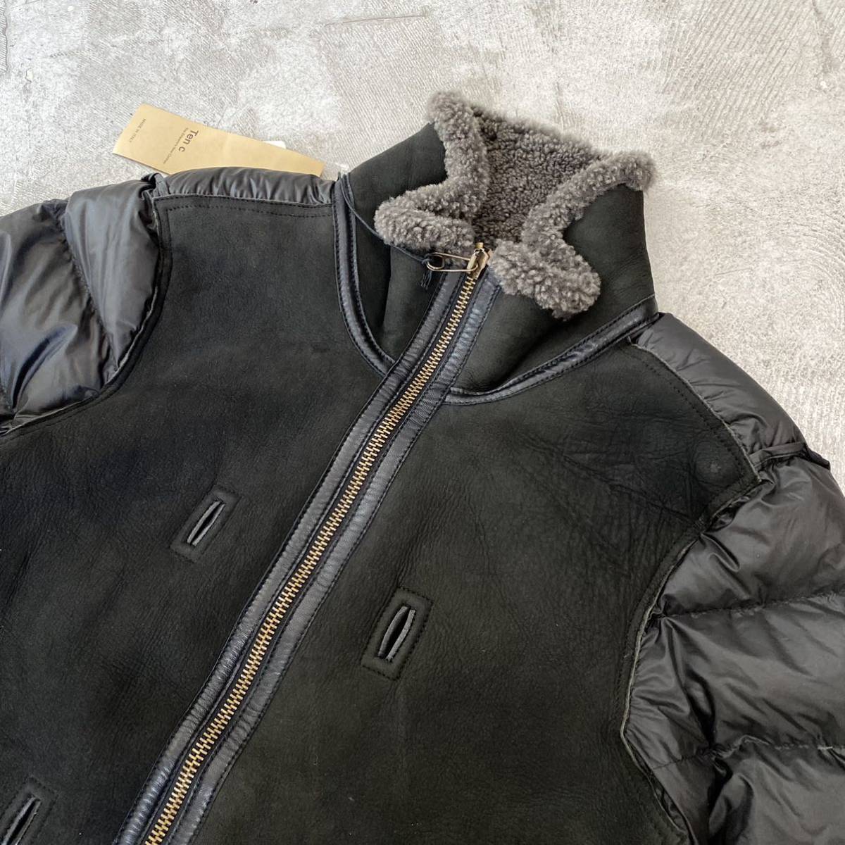 試着程度 TEN C SHEARLING LINER テンシー シープスキン ナイロン 