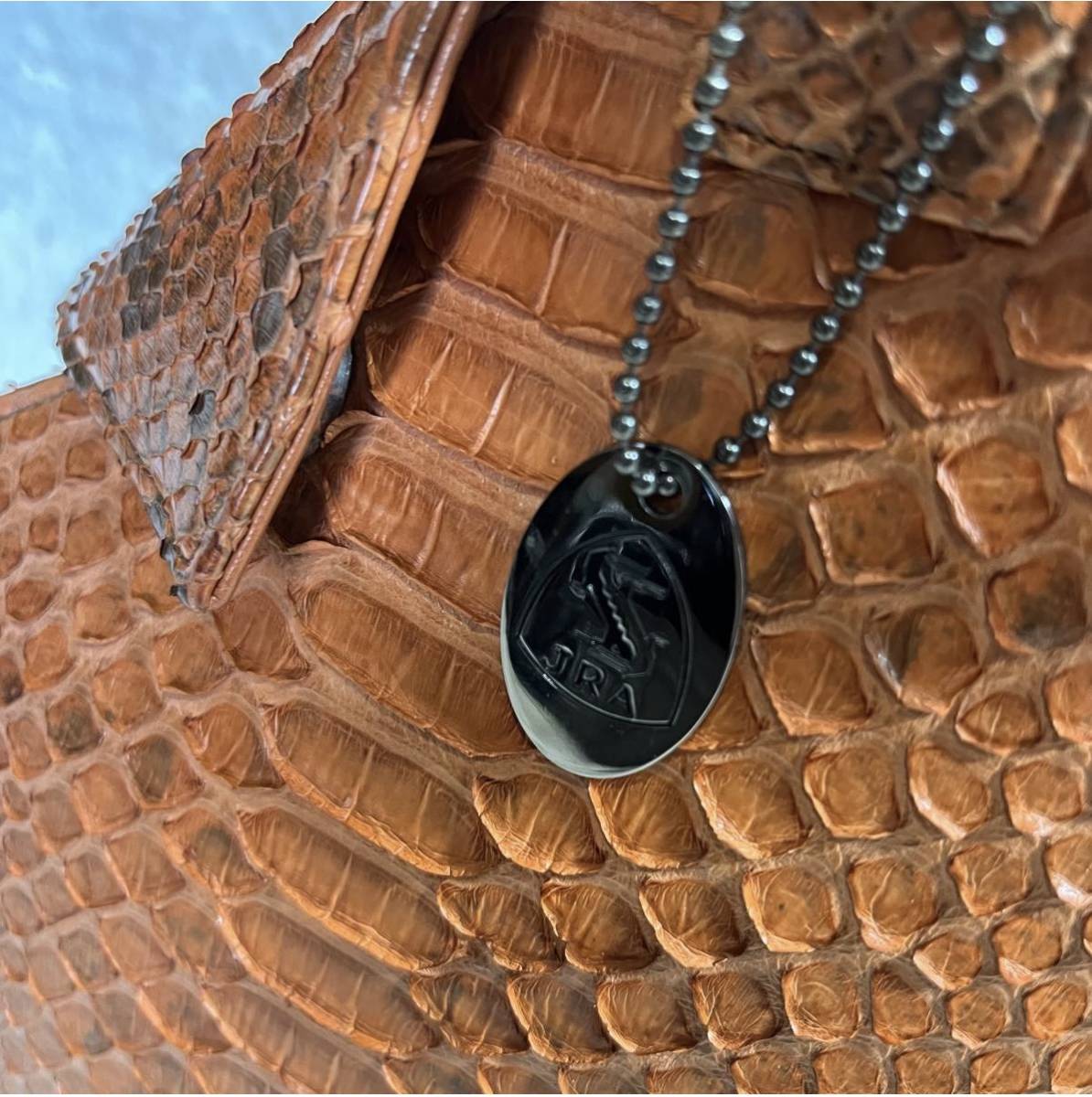 JRA 認定◇シリアルナンバー入り◇パイソン 本 ヘビ 革◇スネーク  