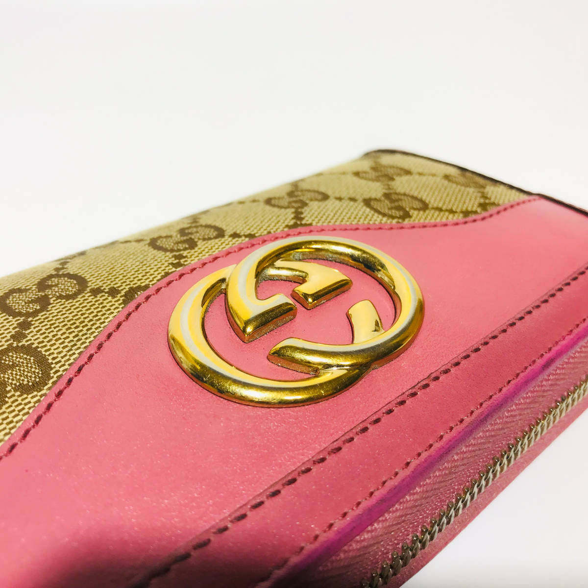 GUCCI 長財布　スーキー　ラウンドファスナー　インターロッキング　GG 美品 GUCCI 長財布 インターロッキング ラウンドジップ スーキー GG