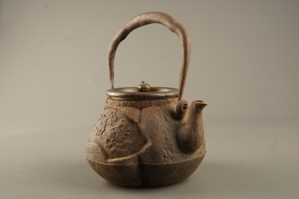 鉄瓶 煎茶道具 時代物 龍文堂 茶器 茶道具 急須 龍文堂造 花押 在銘 煎茶