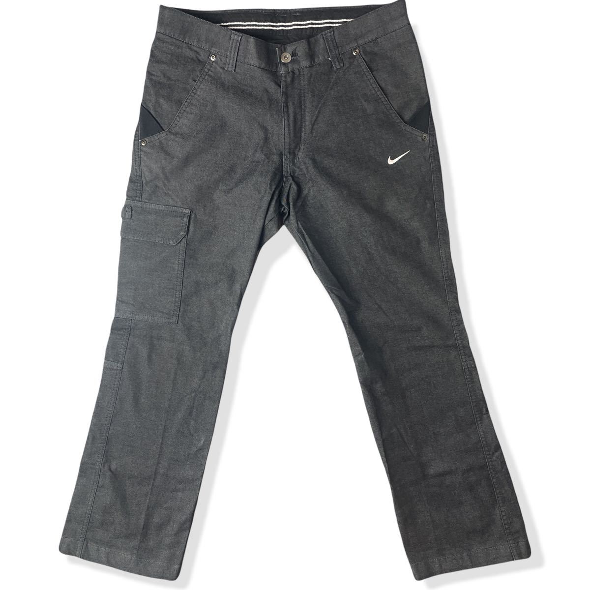 【美品】NIKE GOLF フレアパンツ　ブーツカット ストレッチ　ダークグレー　メンズM ゴルフウェア　スポーツウェア