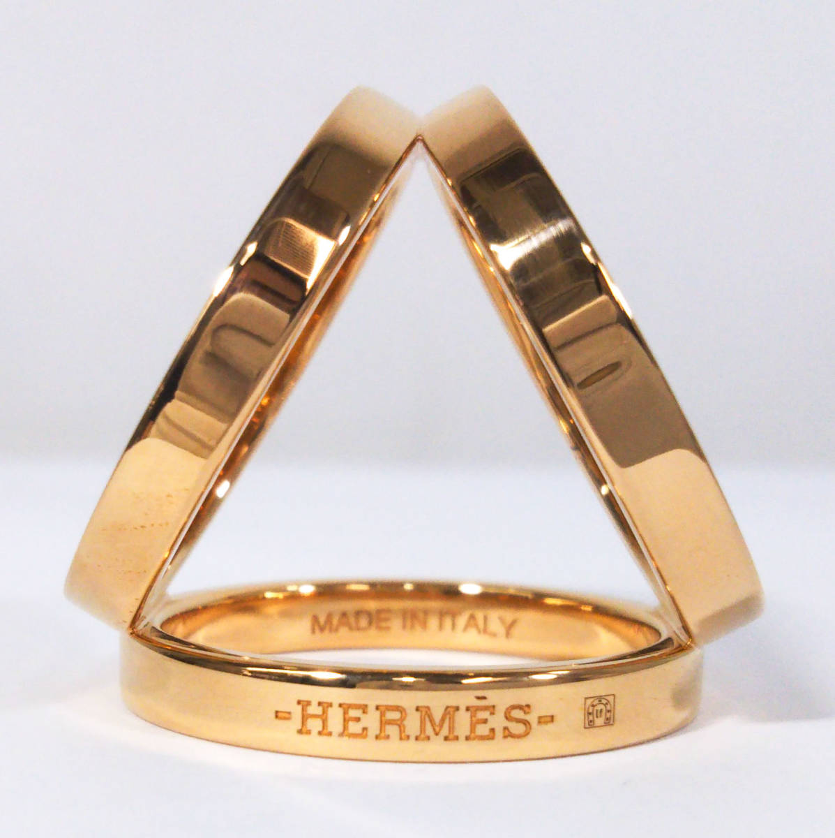 エルメス HERMES 幼く スカーフリング トリオ ゴールド