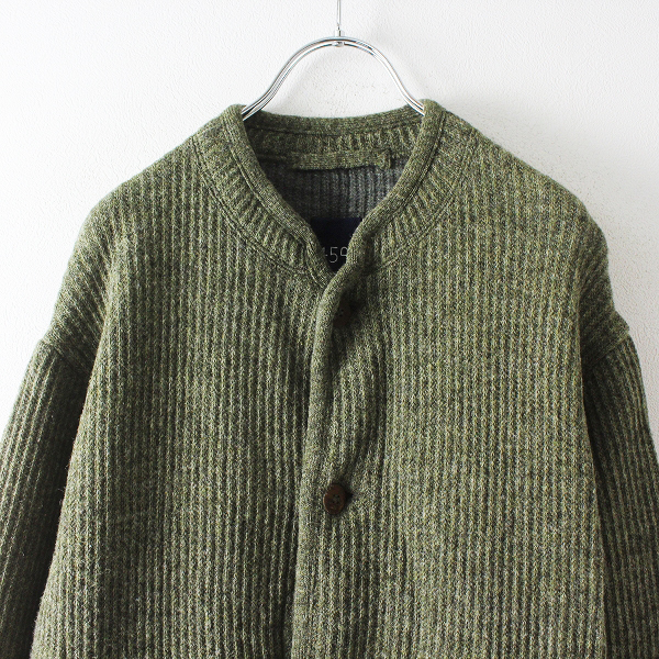 45R★ニットコーデュロイの908チロリアンコート 黒 美品 定価8.6万 2019AW 45R 45rpm フォーティーファイブアール ニット