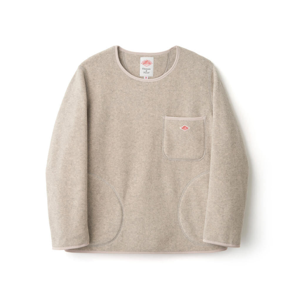 新品【DANTON】ダントン フリース クルーネック プルオーバー 38 