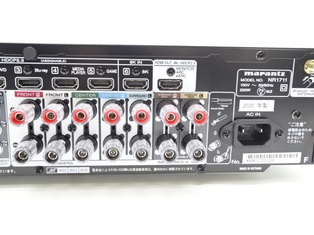52YK○marantz NR1711 AVアンプ/AVサラウンドレシーバー 2020年製 動作