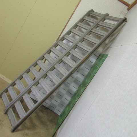 アルミブリッジ 2本セット 昭和ブリッジ 全長2700mm ツメフック 歩み x 長さ120cm 0 油谷 №670 長さ2700㎜ 幅300㎜ 耐荷重1トン 積載 2.5t