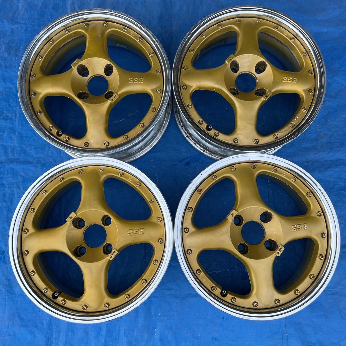 t724s】スピードスター SSR アルミホイール MK-2R 4本セット タイヤ付 