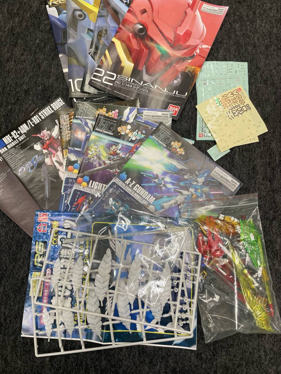 中古】組立済ガンプラ,他 合計12体【ジャンク】HGUC,HGBF,RG,30MS