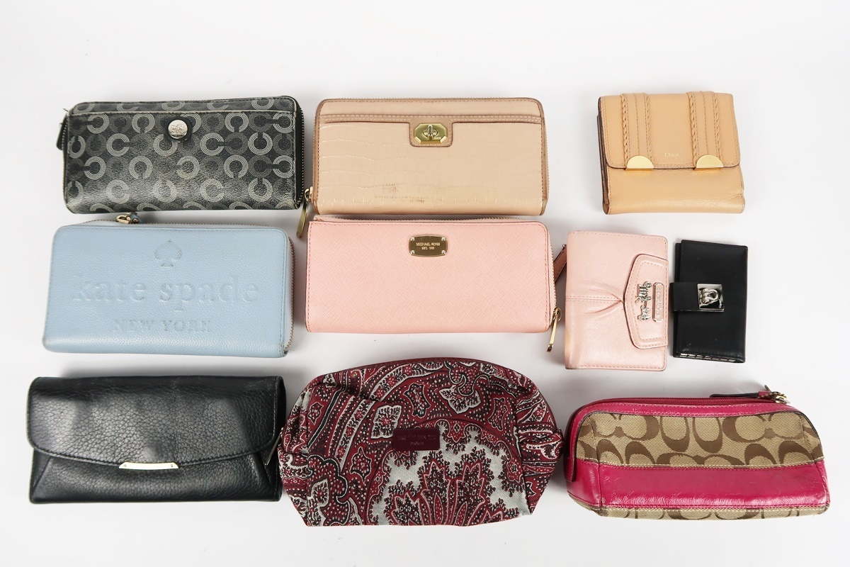 COACH Chloe フェラガモ財布 まとめ売り 10点まとめ売り】クロエ フェラガモ コーチ等 ブランド 財布 小物等