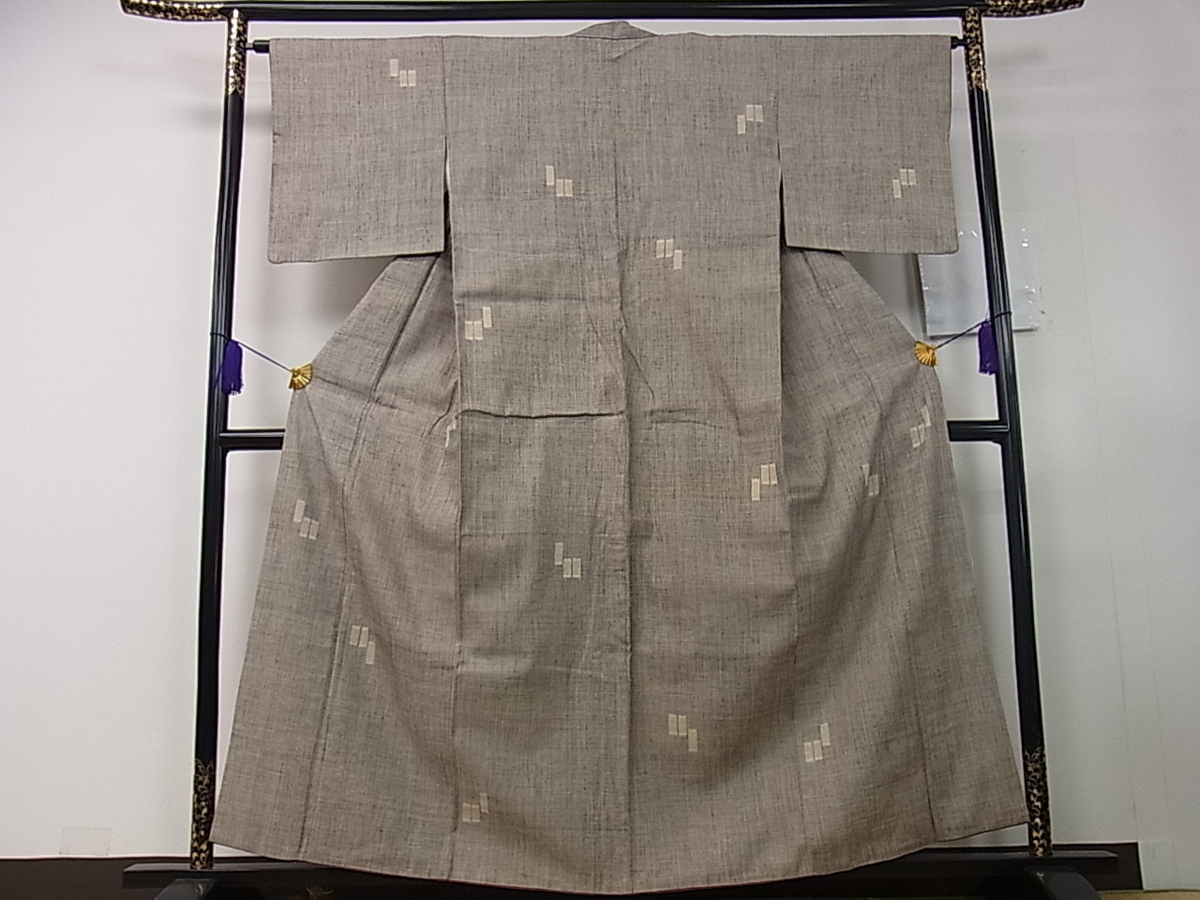 平和屋着物□本場結城紬 重要無形文化財 80亀甲 蚊絣 吉祥文 逸品 