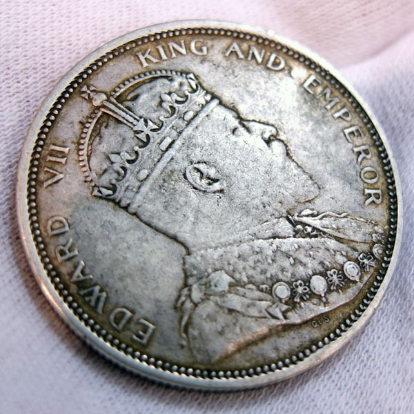 おたからや】1円～◇1904年エドワード7世海峡植民地壹圓銀貨(1ドル銀貨