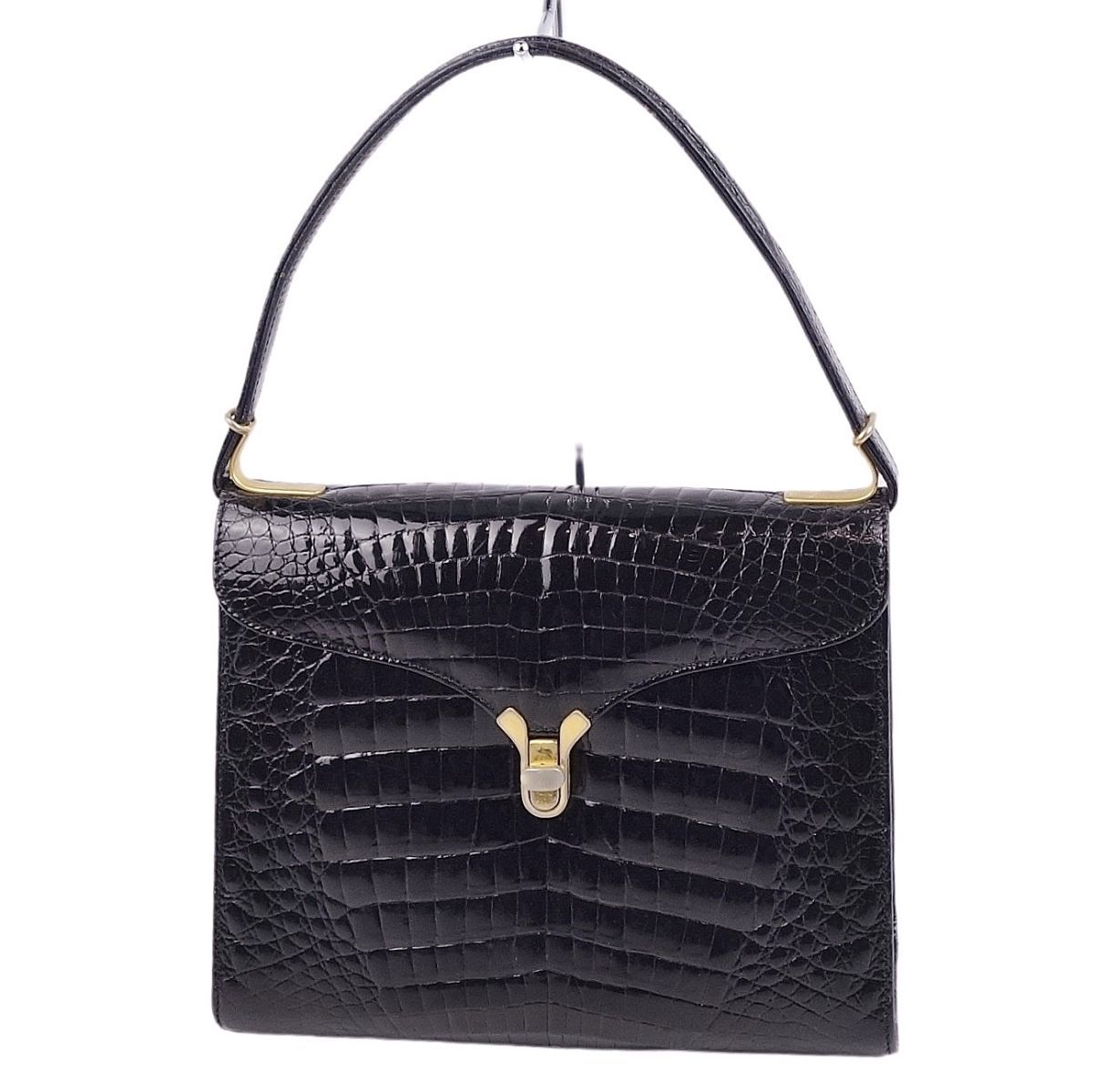 クロコダイル CROCODILE シャイニークロコ ワニ革 ターンロック