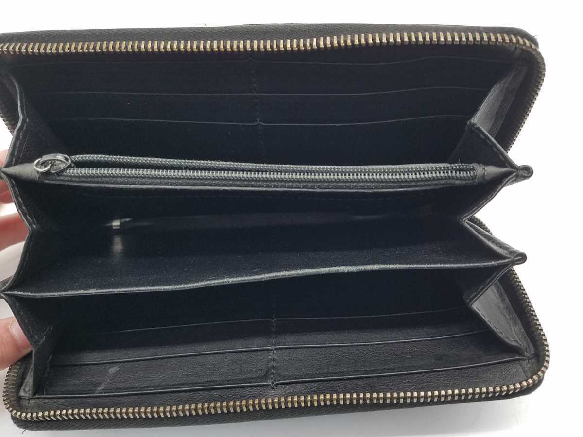 GUCCI 長財布 レザー ブラック GG柄 ☆244994・0416☆ ファスナー