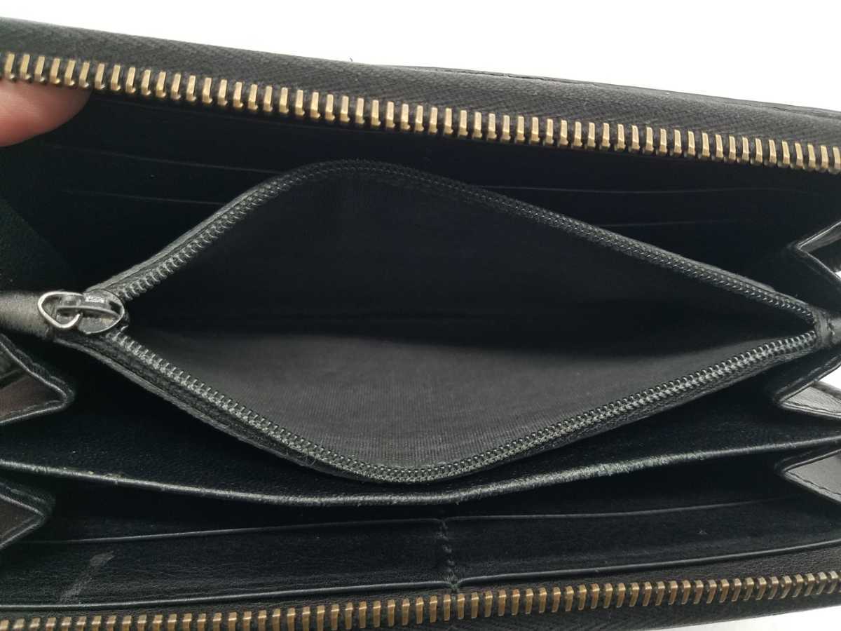 GUCCI 長財布 レザー ブラック GG柄 ☆244994・0416☆ ファスナー