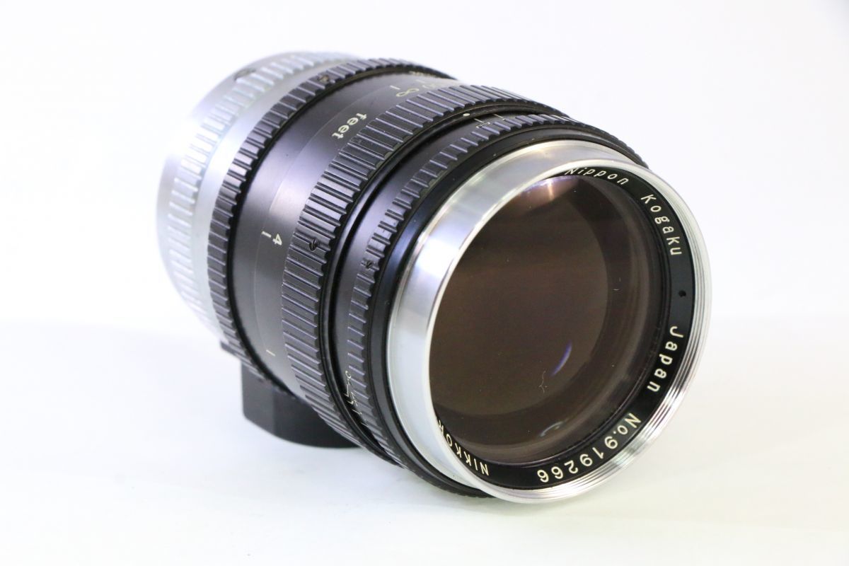 実用★ニコン Nikon NIKKOR-P 10.5cm F2.5 L39★油シミ★AC 855