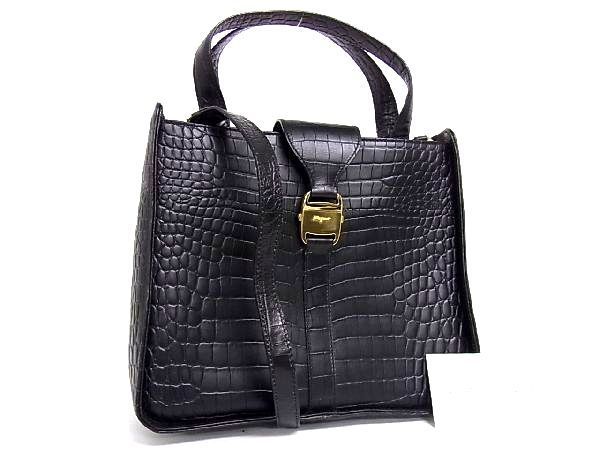 1円 □美品□ Salvatore Ferragamo フェラガモ AU-21 0239
