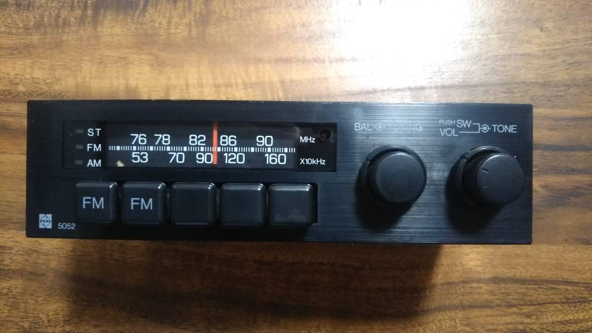 ナショナル 5052 トヨタ純正 FM AM ラジオ 旧車 レトロ レストア 中古