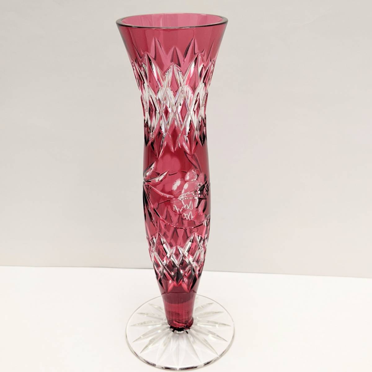 1円～】3119☆美品☆KITAICHI GLASS 北一硝子 キタイチ グラス 赤被せ