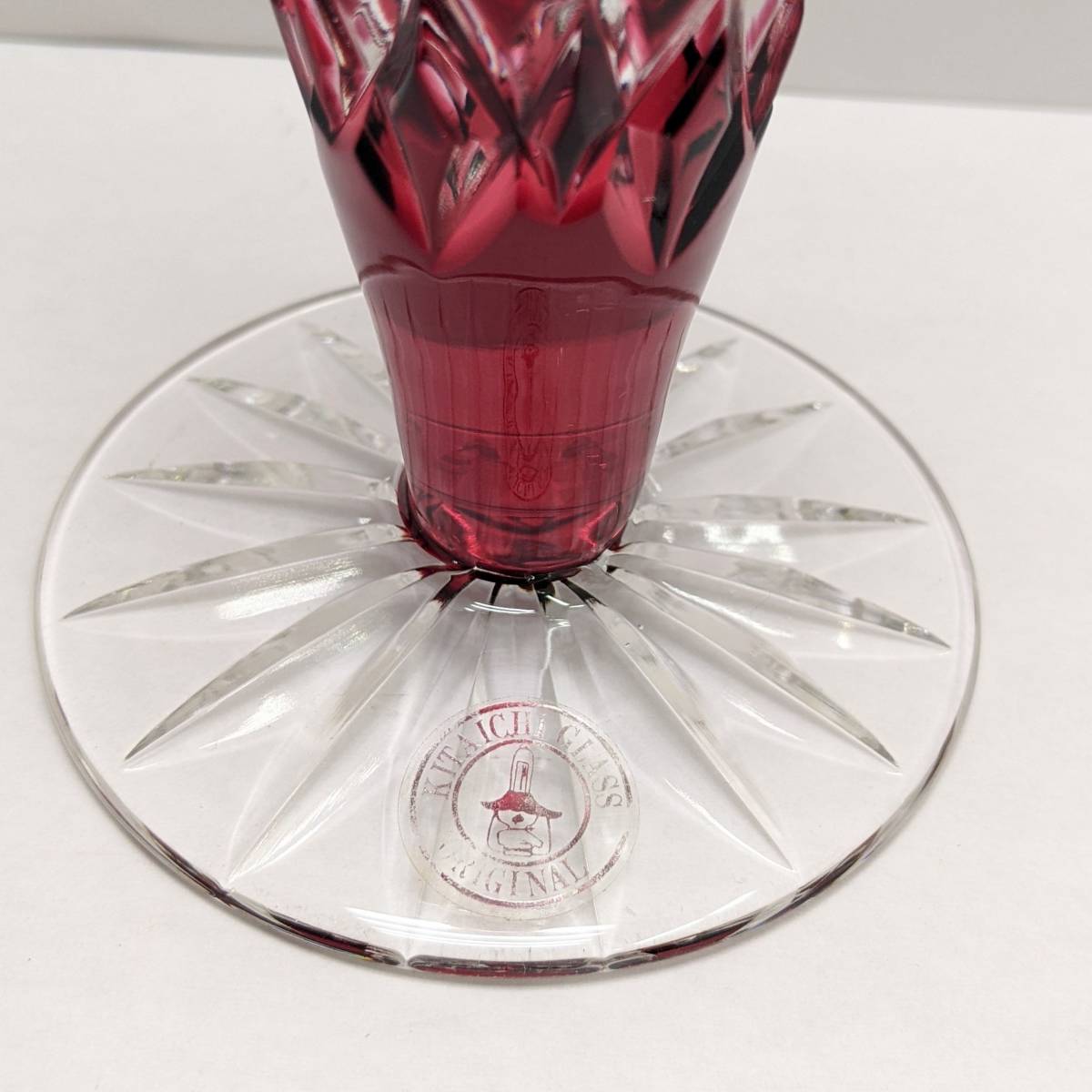 1円～】3119☆美品☆KITAICHI GLASS 北一硝子 キタイチ グラス 赤被せ