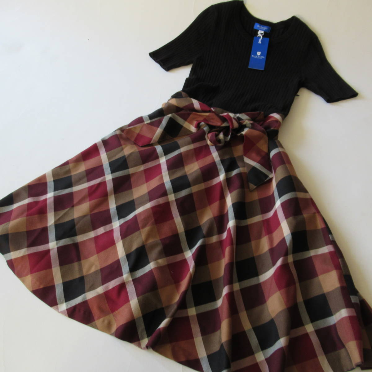LABEL &frasl; BLUE CRESTBRIDGE BLACK ブルーレーベル・クレストブリッジ公式(ブルーレーベル&frasl;ブラック 高級 10周年記念クレストブリッジチェックドッキングドレス（ドレス グレイＬ 0 たてスラブ作務衣 ひめか作務衣 日本製 メンズ CRESTBRIDGE(ブルー CRESTBRIDGE(ブルーレーベル・クレスト