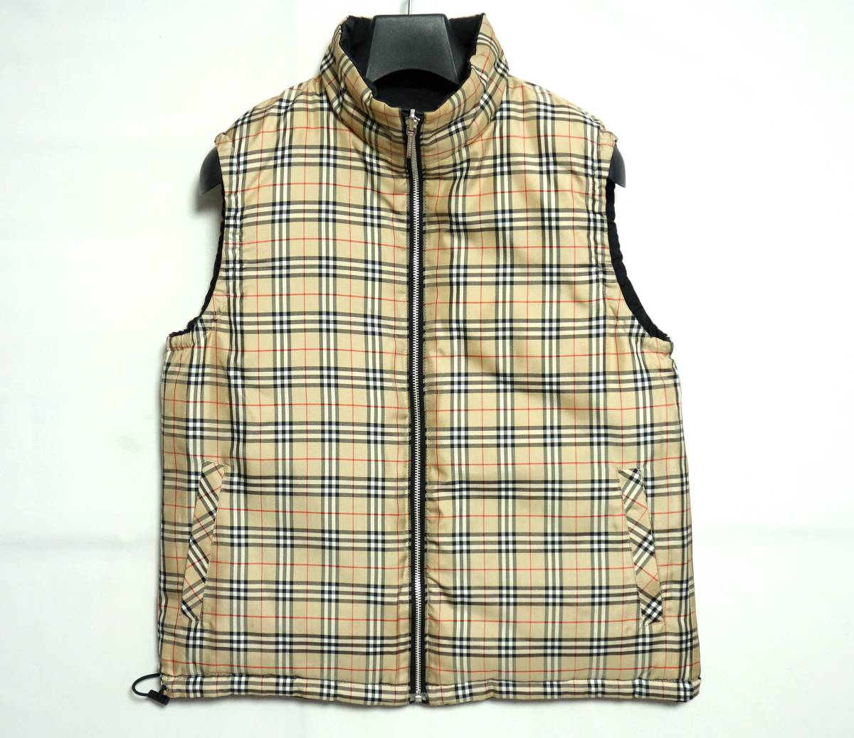 即決□BURBERRY GOLF バーバリーゴルフ リバーシブル ダウンベスト