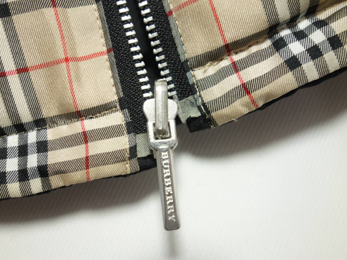 即決□BURBERRY GOLF バーバリーゴルフ リバーシブル ダウンベスト