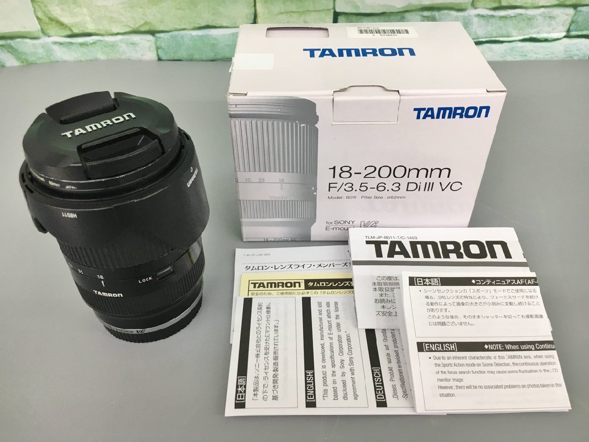 激レア タムロン TAMRON B011 18-200mm F3.5-6.3 Eマウント Sony