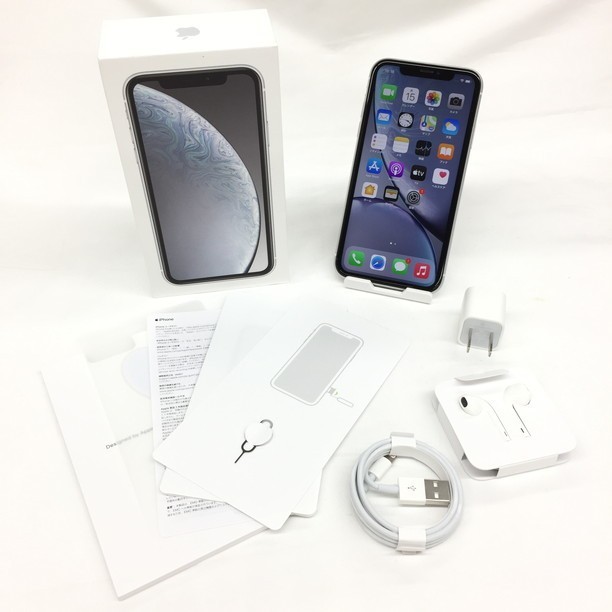 1394577】Apple iPhone XR 64GB A2106 / MTO32J/A ホワイト 本体 付属 