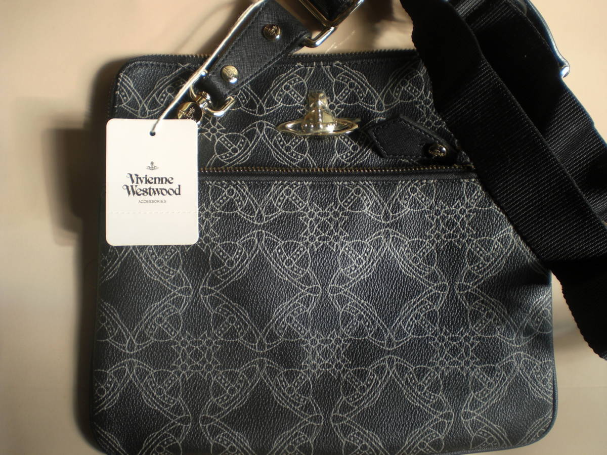 Westwood Vivienne ヴィヴィアンウエストウッド ショルダーバッグ (ヴィヴィアンウエストウッド) ヴィヴィアン ブラック ウエストウッド ネイビー オーブ レディース バッグ チェーンオーブレザーショルダーバッグ Red レッドレーベル(Vivienne ドロスト