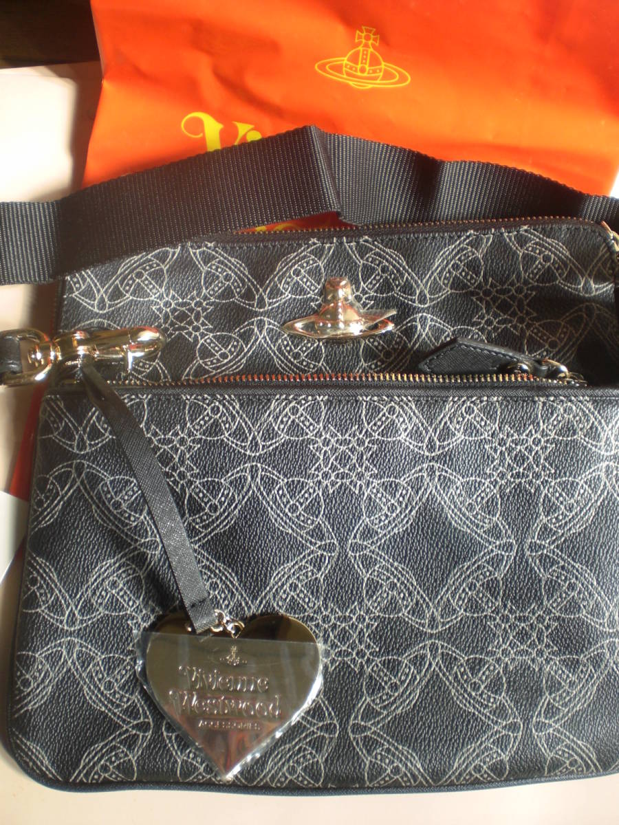 Westwood Vivienne ヴィヴィアンウエストウッド ショルダーバッグ (ヴィヴィアンウエストウッド) ヴィヴィアン ブラック ウエストウッド ネイビー オーブ レディース バッグ チェーンオーブレザーショルダーバッグ Red レッドレーベル(Vivienne ドロスト