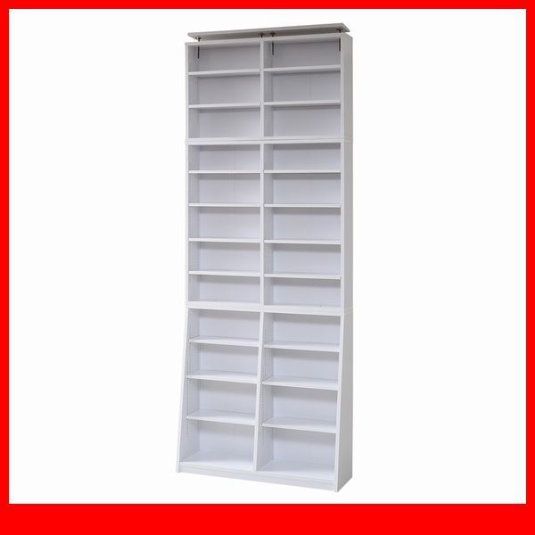 【送料無料，100%新品】 本棚 大容量収納ラック 幅90cm 本体+上置き セット/本棚 飾り棚 薄型 壁面収納 木製/リビング 事務所/ホワイト 白家具/yha-110hset/a1(本棚)｜売買されたオークション情報、yahooの商品情報をアーカ 本棚