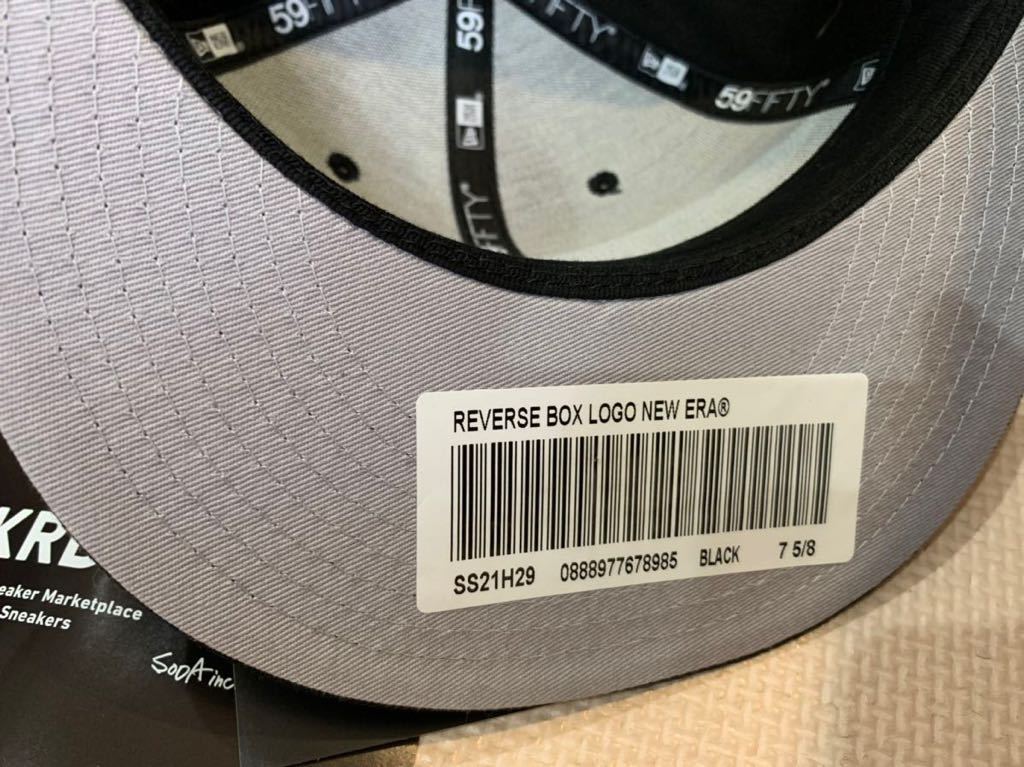 Supreme Reverse Box Logo NEW ERA BLACK リバース ボックス ロゴ