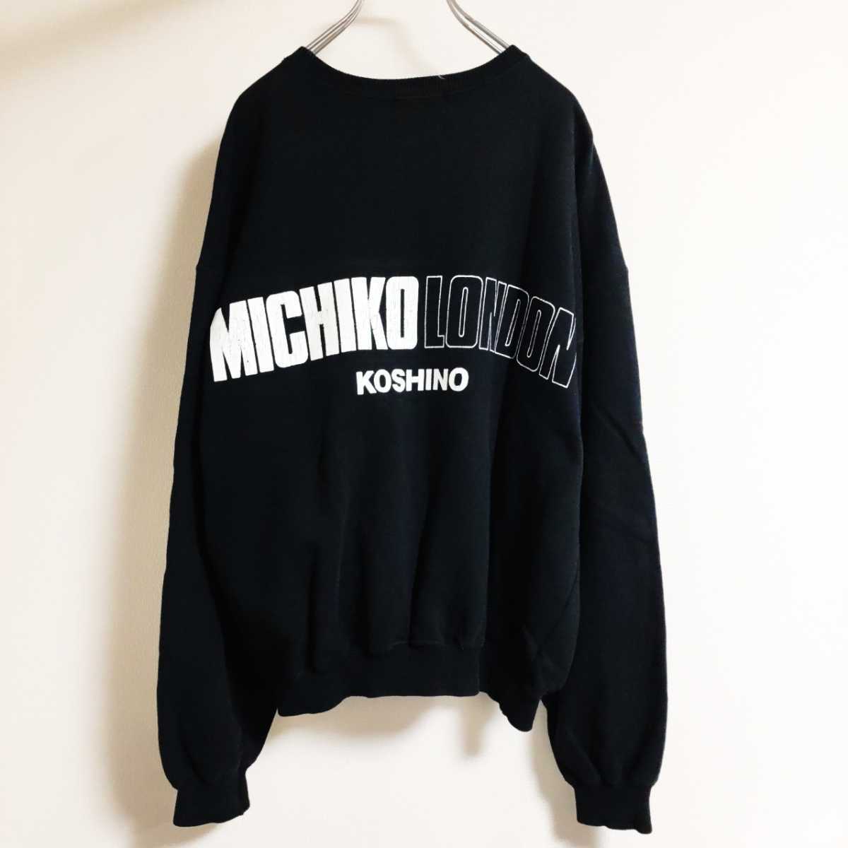 MICHIKO LONDON  トレーナー　スウェット　ブラック　黒 MICHIKO LONDON トレーナー スウェット ブラック 黒 【公式通販】