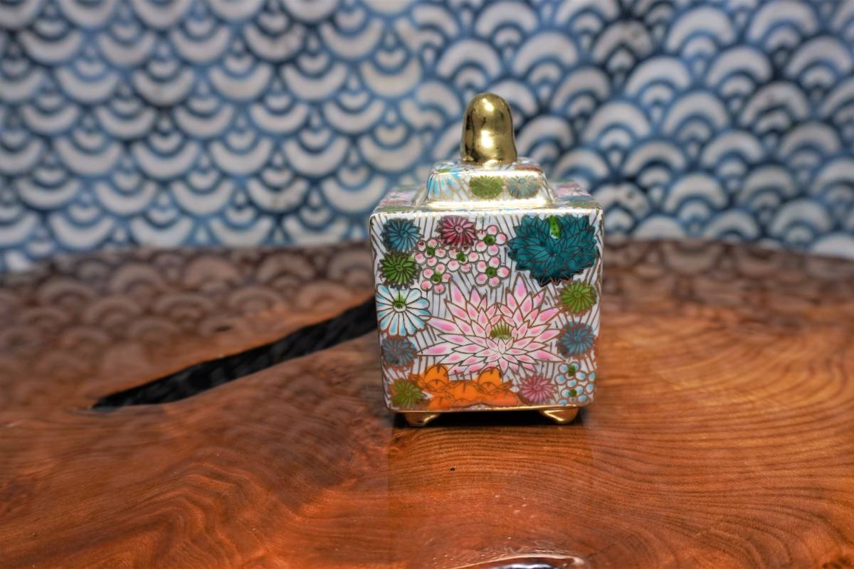 九谷焼 香炉 金花詰 友山作 美品(香炉、香合)｜売買されたオークション 