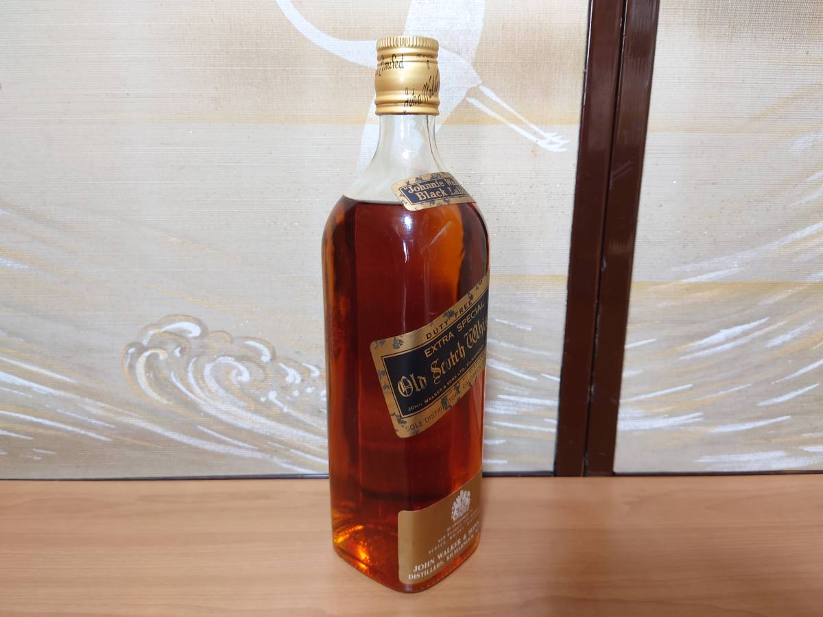 Johnny Walker ジョニーウォーカー 黒ラベル 金キャップ 白紋章 70年代
