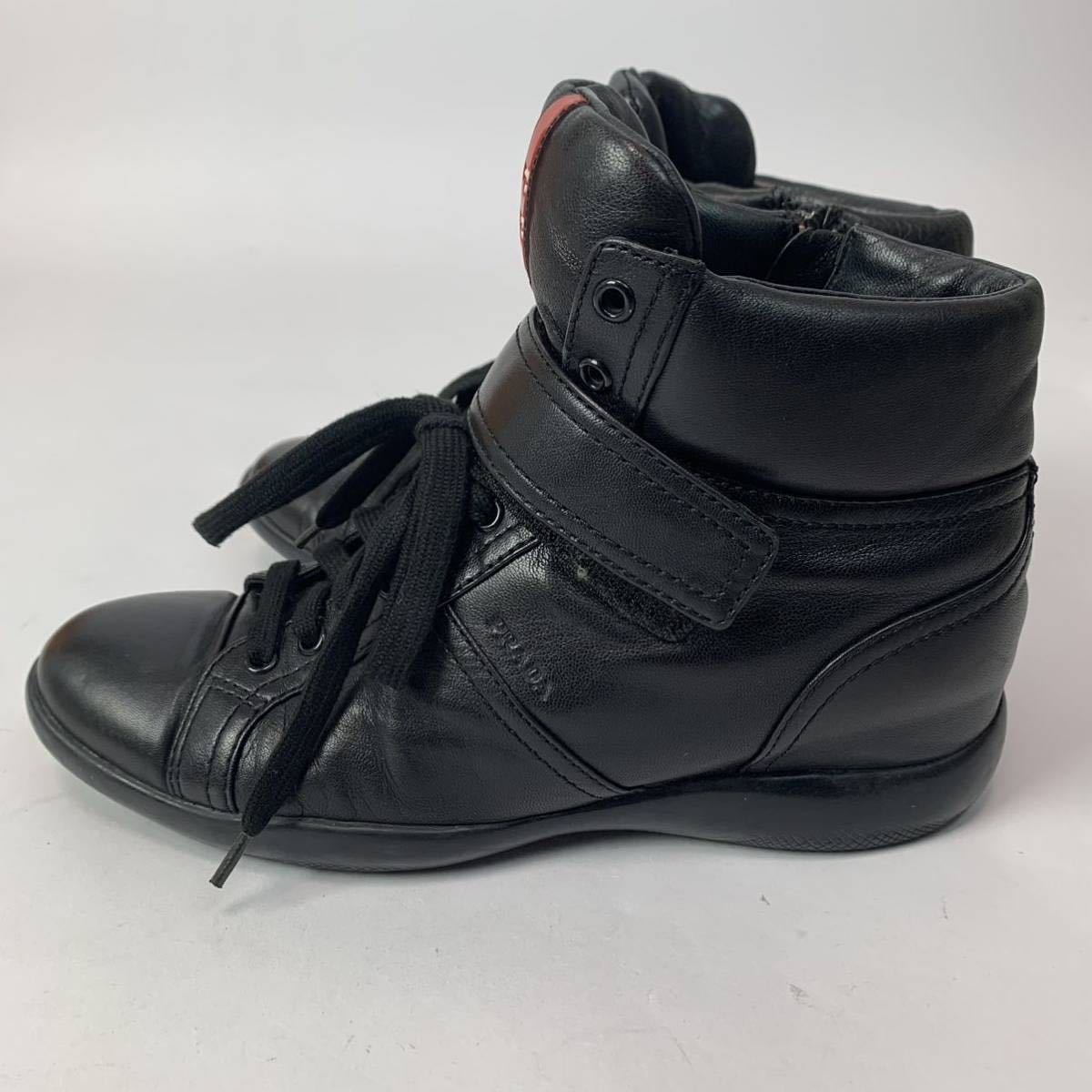 PRADA SPORTS プラダ スポーツ ハイカットスニーカー レザー
