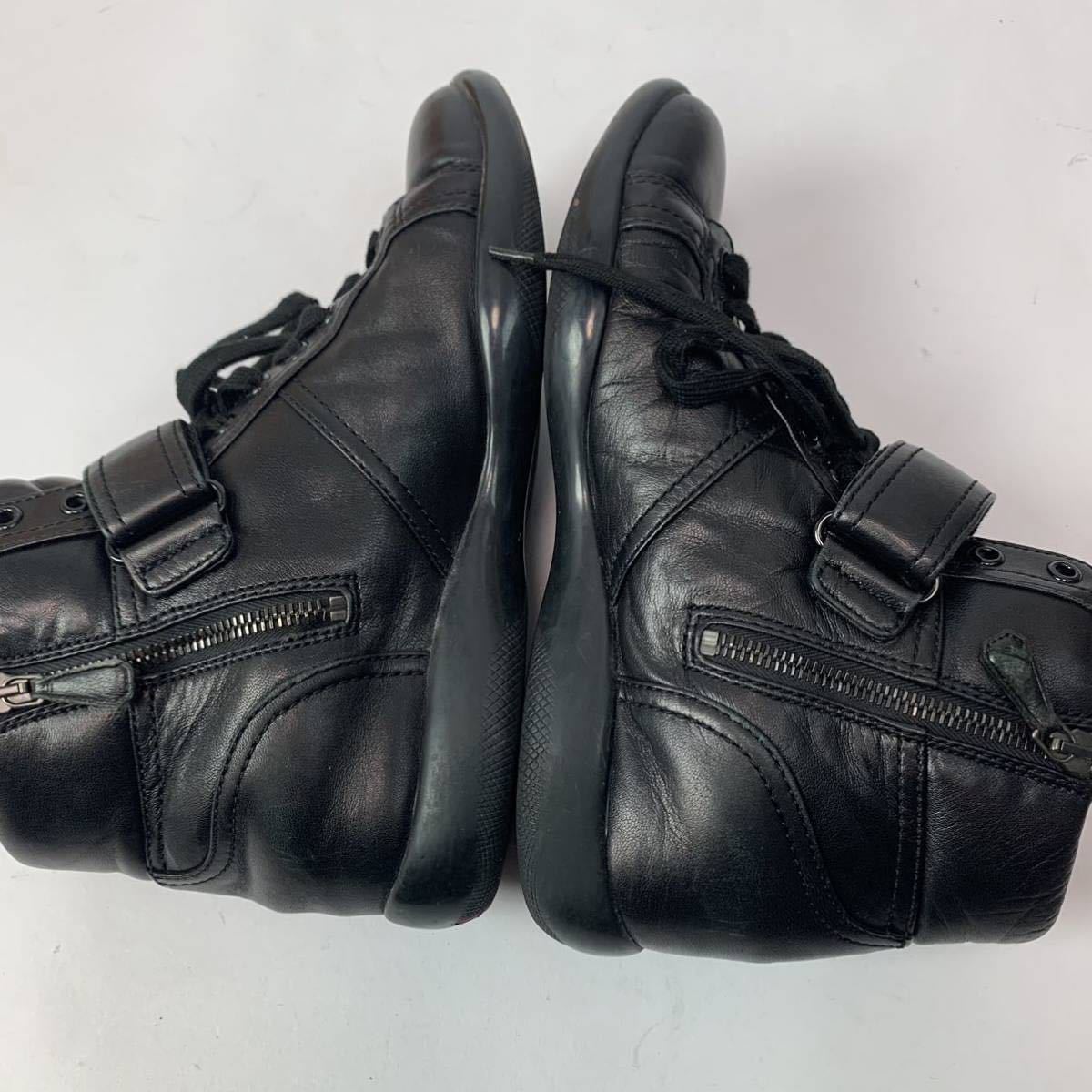 PRADA SPORTS プラダ スポーツ ハイカットスニーカー レザーシューズ 