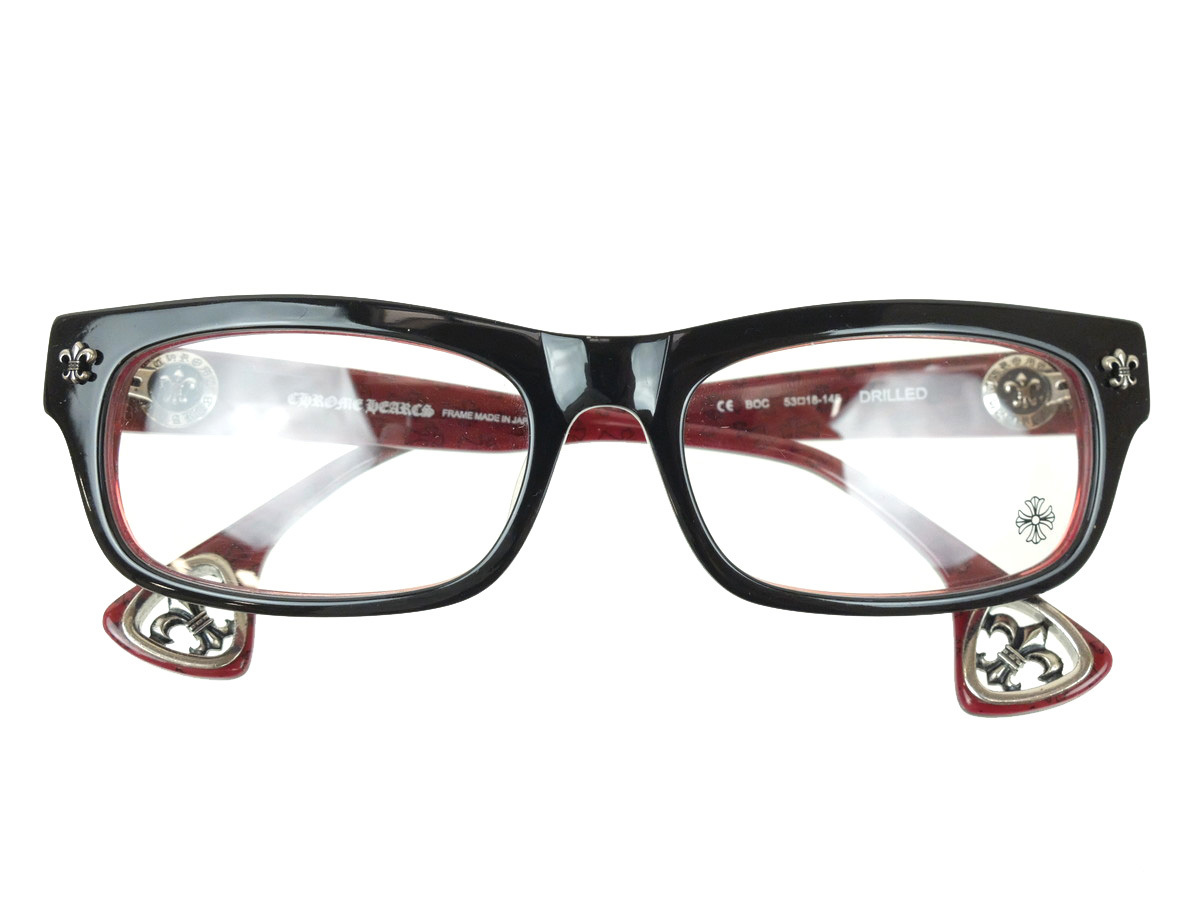 CHROME HEARTS クロムハーツ DRILLED 眼鏡 - BSフレア HEARTS(クロム 