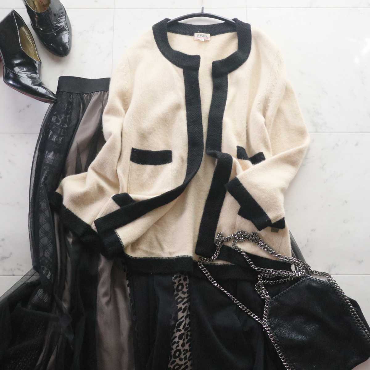格安，SALE フォクシー FOXEY カシミヤ100％ 配色 カーディガン size 40(トップス)｜売買されたオークション情報、yahooの商品情報をアーカイブ公開 - オークファン 女性用