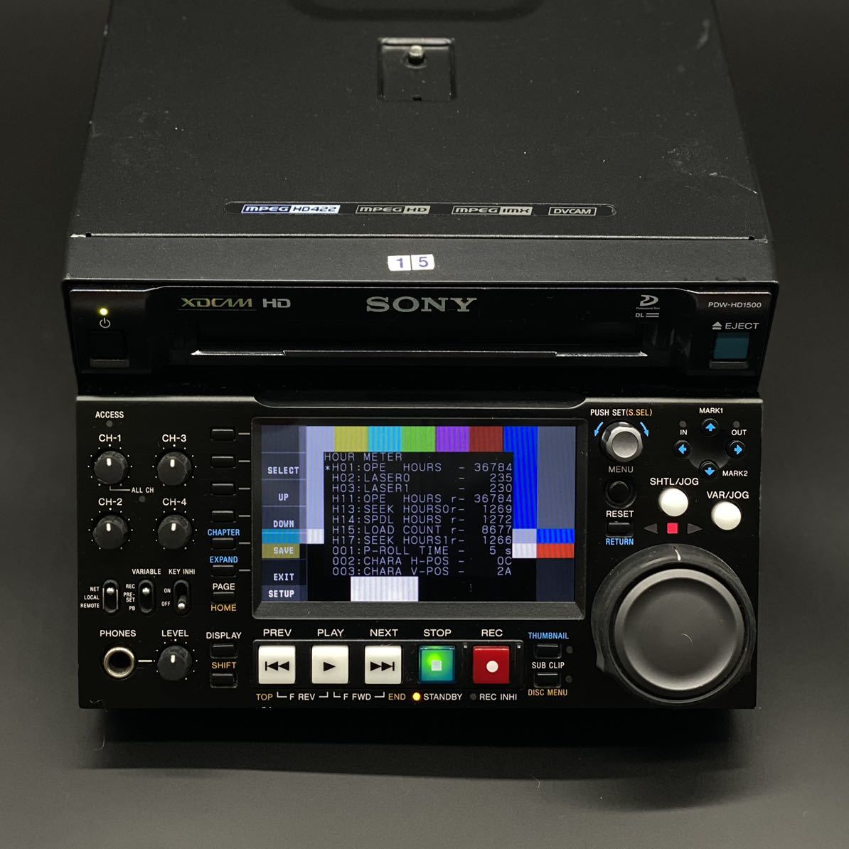 中古】 SONY XDCAM PDW-HD1500 (PDW-F1600) HD422 レコーダー 23.98p