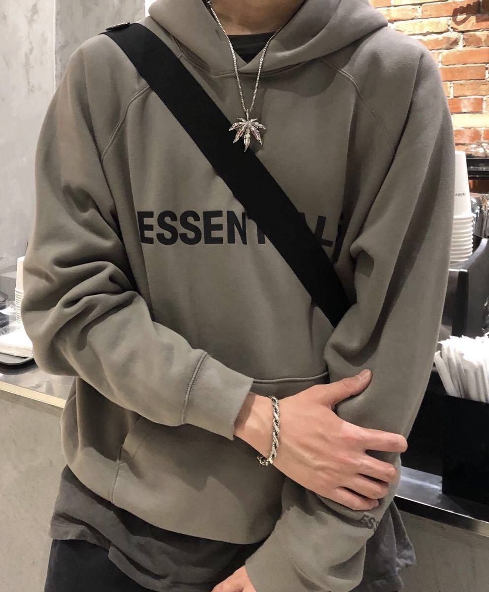 新品 Essentials エッセンシャルズ スウェット パーカー ブラック S 