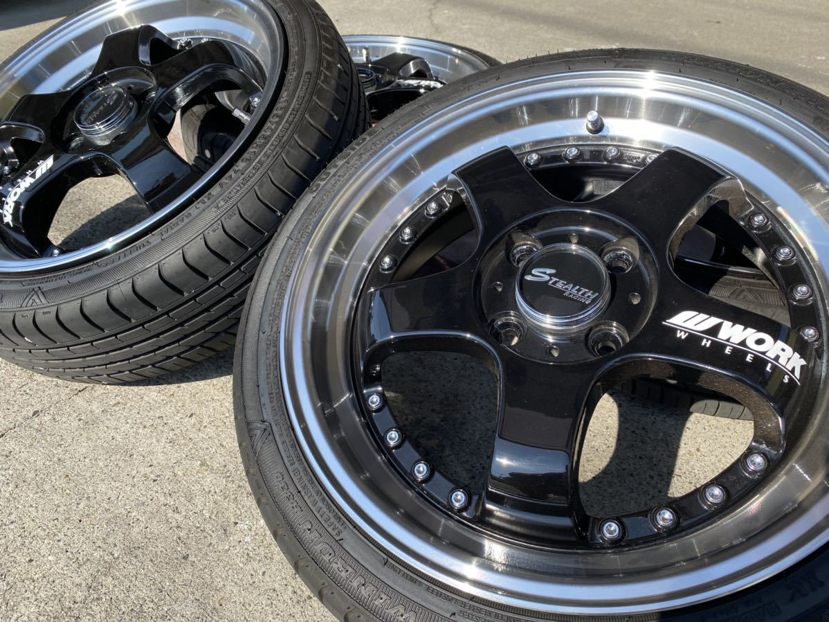 STEALTH RACING ステルスレーシング K35 5.5J +43 PCD100 165/45R16 