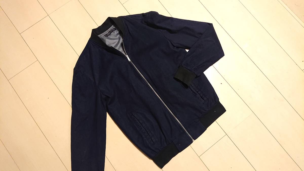 Zara Man ザラ メンズ アウター ジャケット ブルゾン ネイビー 海外限定モデル 春物 男性用 売買されたオークション情報 Yahooの商品情報をアーカイブ公開 オークファン Aucfan Com