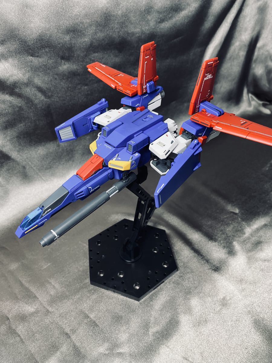 MG ダブルゼータG Ver.Ka 改修塗装済完成品 台座付 MG ZZガンダム 製作