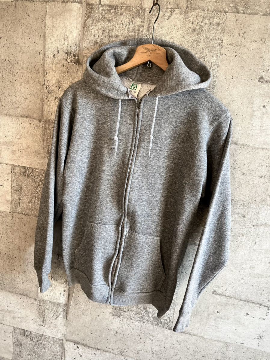 80s USA製 DISCUS ZIP-UP SWEAT PARKA OLD VINTAGE アメリカ製 